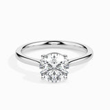 1.03 CT Lab Grown Round Brilliant Diamond Solitaire Ring in 14K Rose Gold, IGI Certified