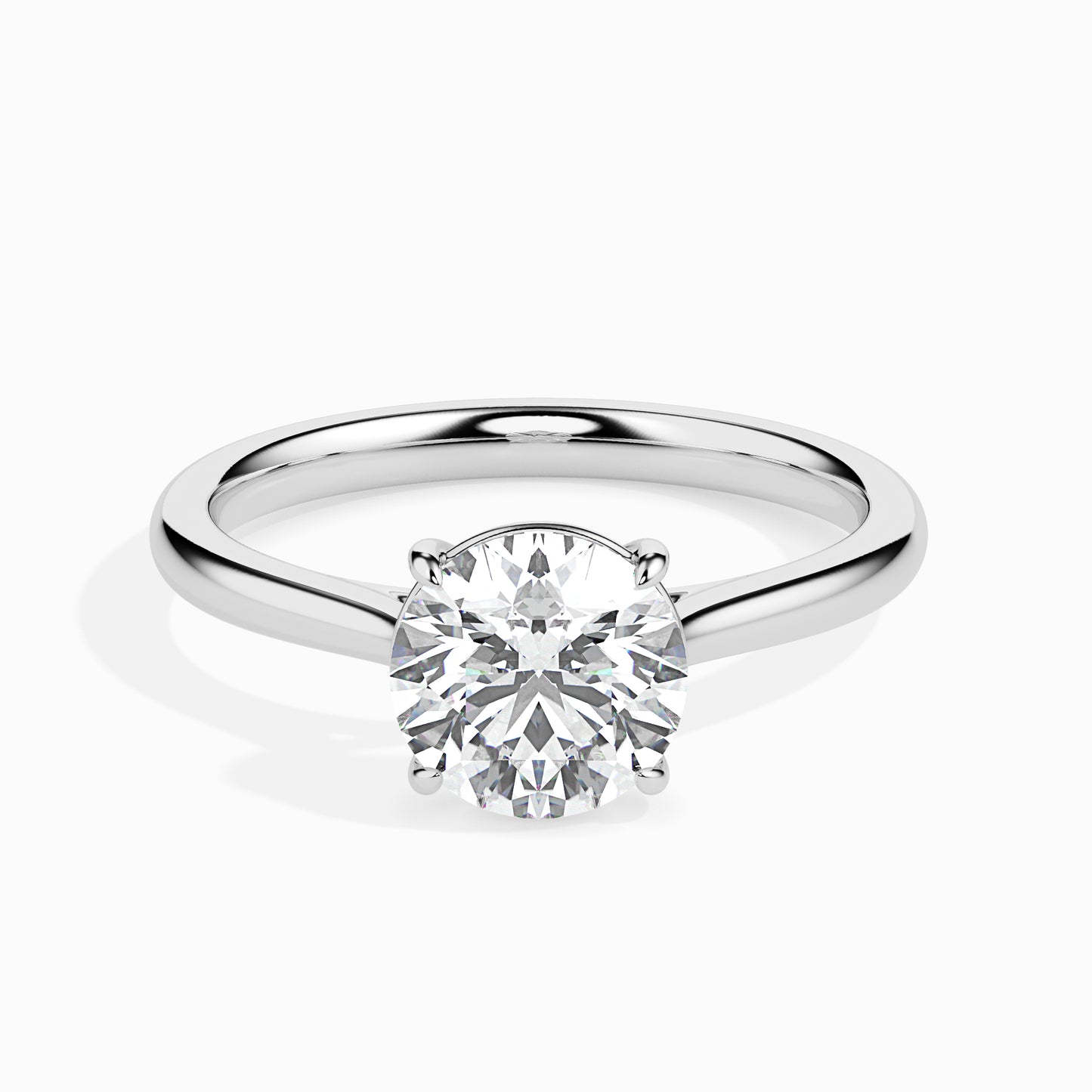 1.03 CT Lab Grown Round Brilliant Diamond Solitaire Ring in 14K Rose Gold, IGI Certified