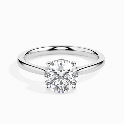 1.03 CT Lab Grown Round Brilliant Diamond Solitaire Ring in 14K Rose Gold, IGI Certified