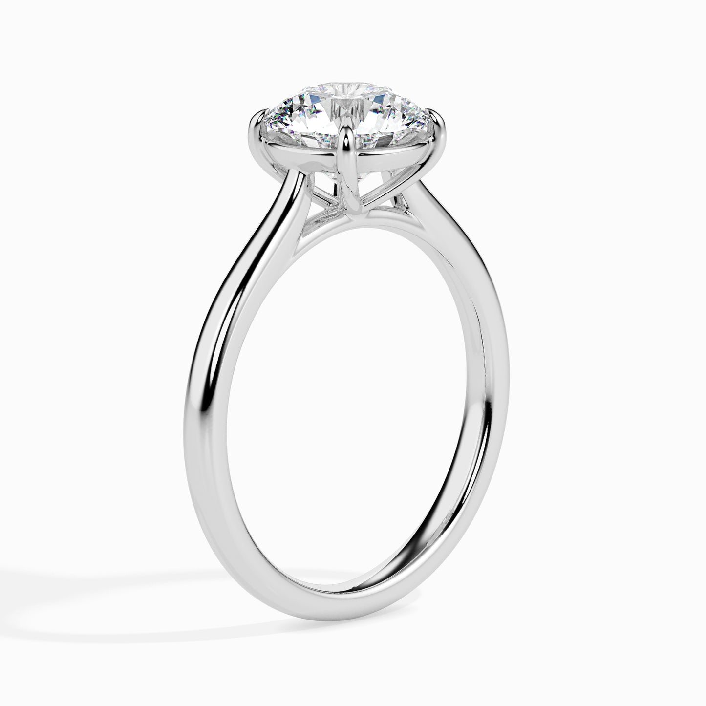 1.03 CT Lab Grown Round Brilliant Diamond Solitaire Ring in 14K Rose Gold, IGI Certified