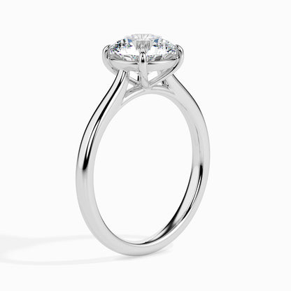 1.03 CT Lab Grown Round Brilliant Diamond Solitaire Ring in 14K Rose Gold, IGI Certified