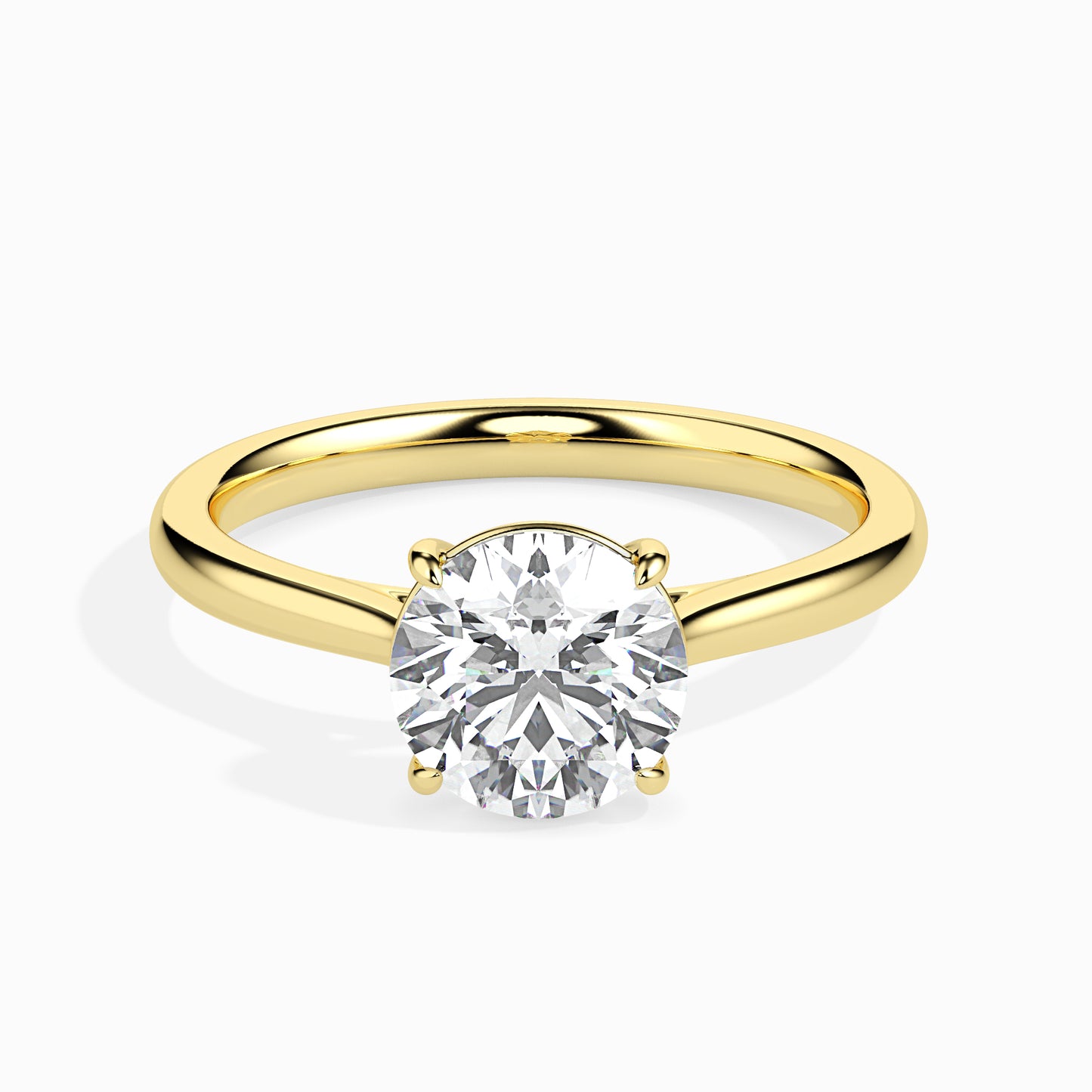 1.03 CT Lab Grown Round Brilliant Diamond Solitaire Ring in 14K Rose Gold, IGI Certified