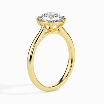 1.03 CT Lab Grown Round Brilliant Diamond Solitaire Ring in 14K Rose Gold, IGI Certified