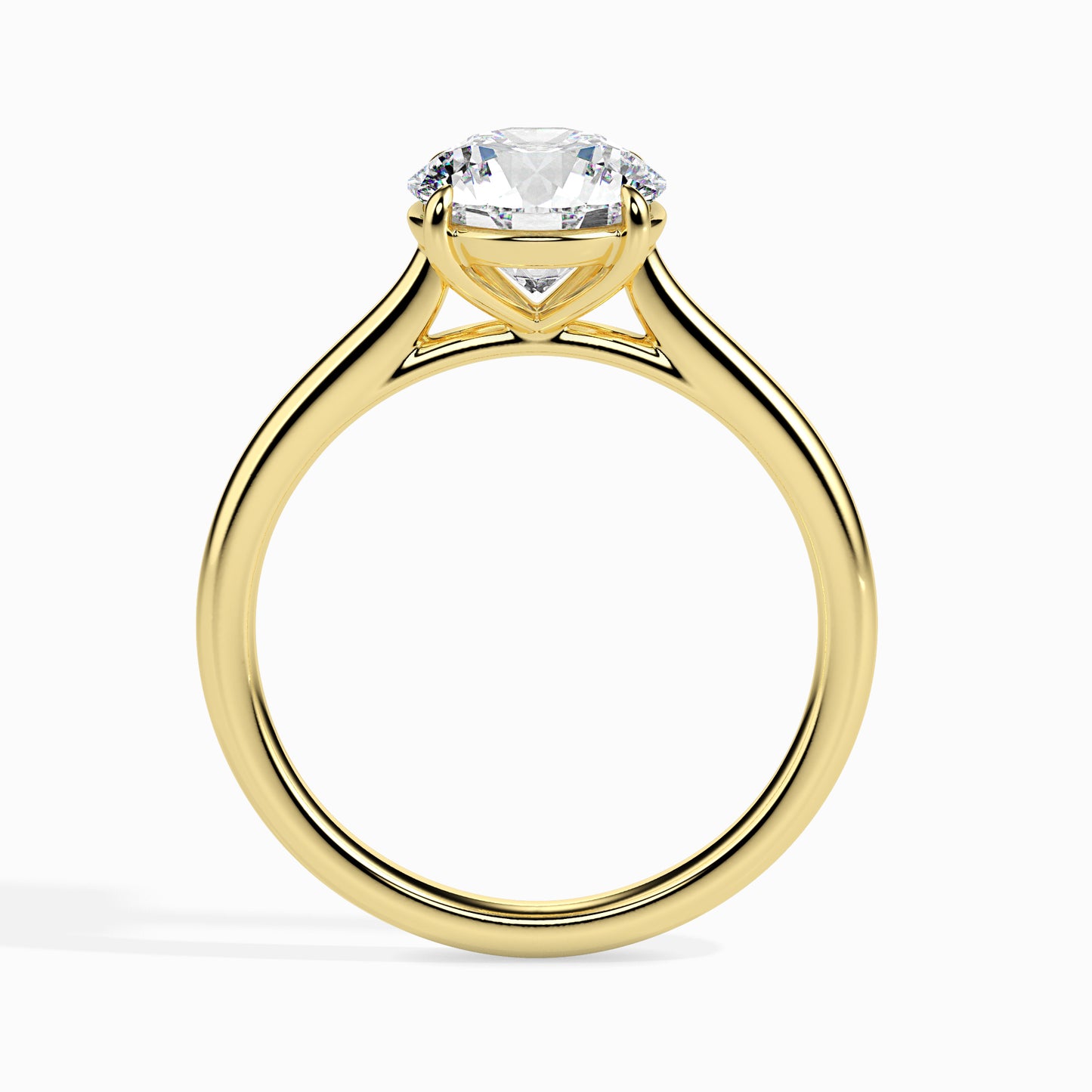1.03 CT Lab Grown Round Brilliant Diamond Solitaire Ring in 14K Rose Gold, IGI Certified