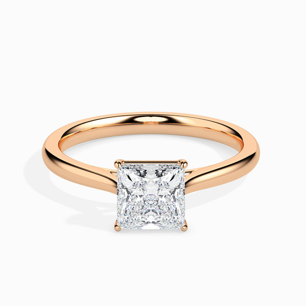 Radiant Cut: 1.04 ct Diamond Ring, 3.4kt Gold Band