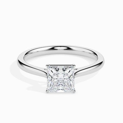 Radiant Cut: 1.04 ct Diamond Ring, 3.4kt Gold Band