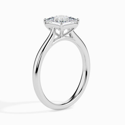 Radiant Cut: 1.04 ct Diamond Ring, 3.4kt Gold Band