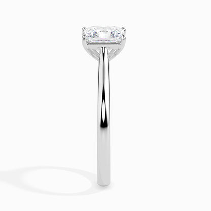 Radiant Cut: 1.04 ct Diamond Ring, 3.4kt Gold Band