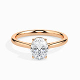 Lab Grown Diamond with 1.05 CT Center Solitaire,in 14K  Gold -  IGI Certified & Customizable