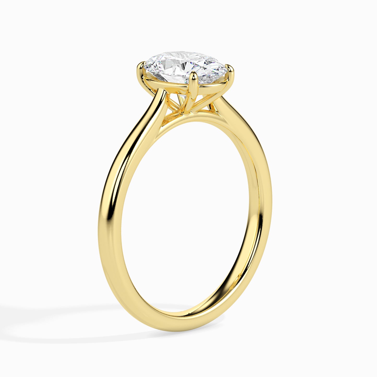 Timeless Elegance: 1.05 ct Diamond Solitaire, 3.18kt Gold