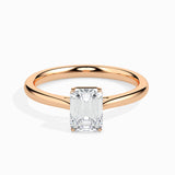 Lab Grown Diamond 1.02 CT Emerald Cut Solitaire Engagement Ring in 14K Gold, IGI Certified & Customizable