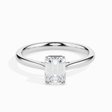 Lab Grown Diamond 1.02 CT Emerald Cut Solitaire Engagement Ring in 14K Gold, IGI Certified & Customizable