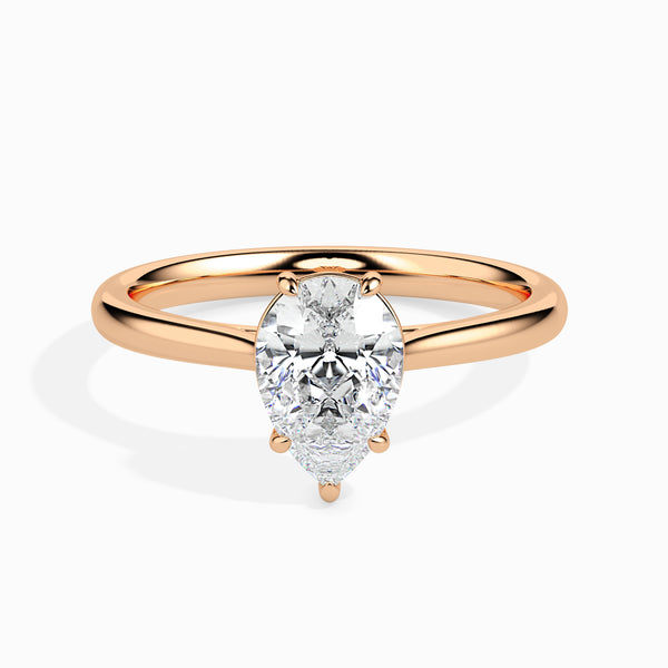 Teardrop Beauty: 1.03 ct Pear-Shaped Diamond, 3.42kt Gold Setting