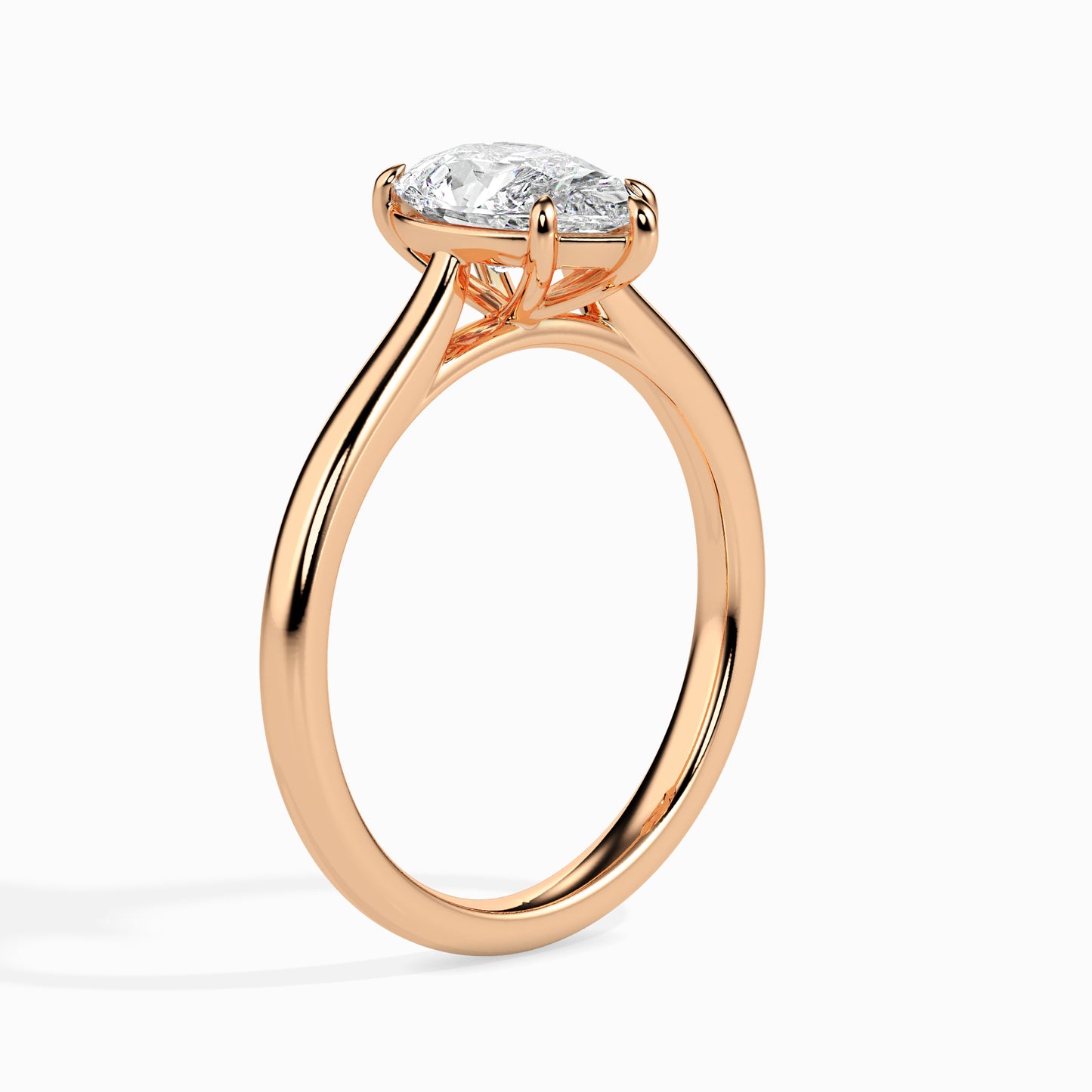Teardrop Beauty: 1.03 ct Pear-Shaped Diamond, 3.42kt Gold Setting