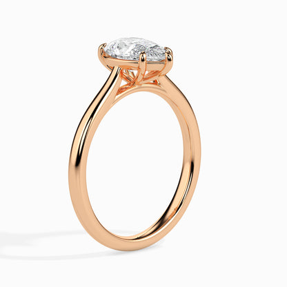 Teardrop Beauty: 1.03 ct Pear-Shaped Diamond, 3.42kt Gold Setting