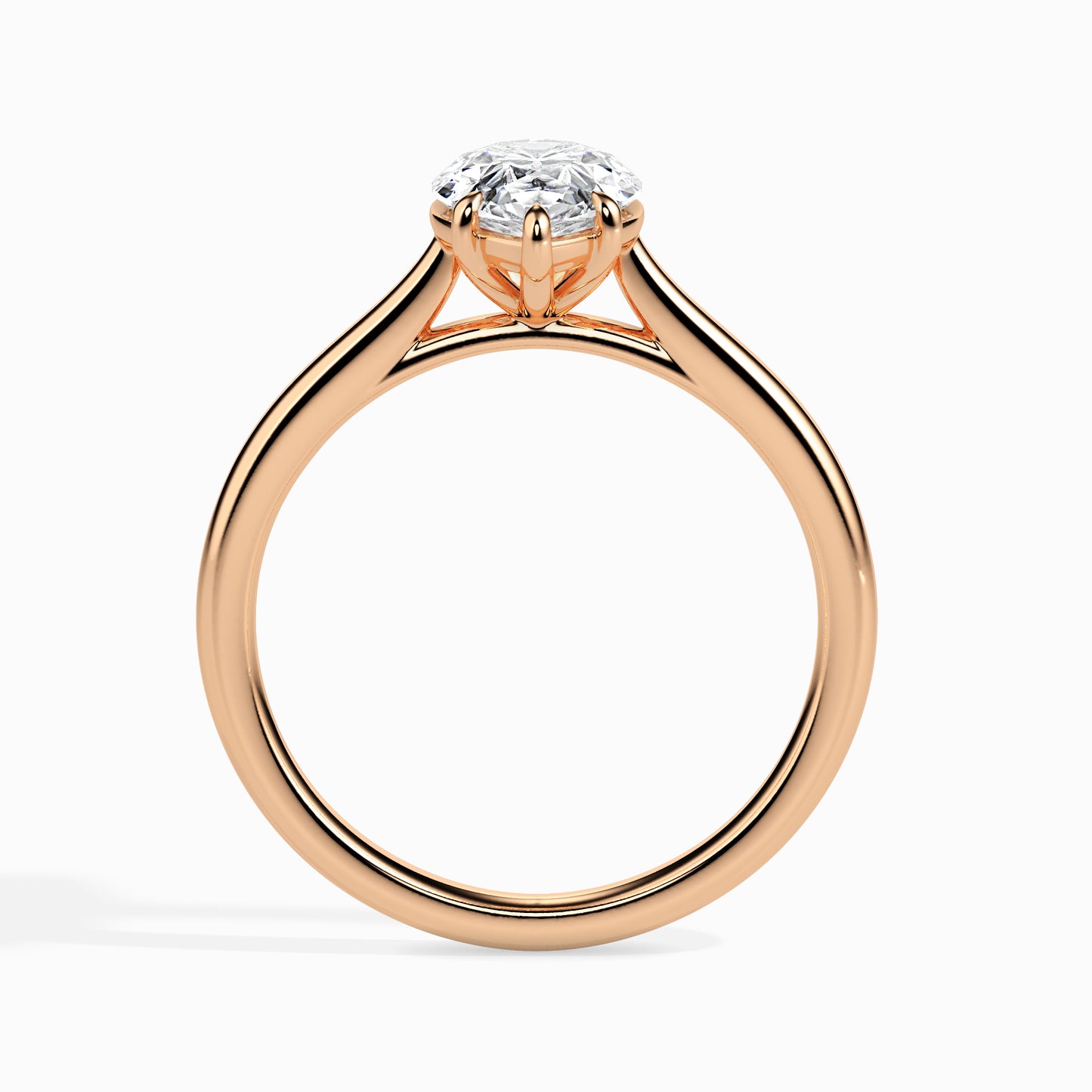 Teardrop Beauty: 1.03 ct Pear-Shaped Diamond, 3.42kt Gold Setting