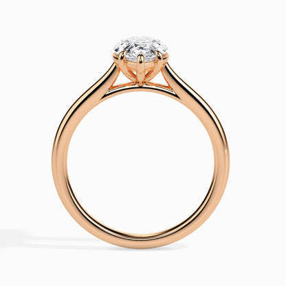 Teardrop Beauty: 1.03 ct Pear-Shaped Diamond, 3.42kt Gold Setting