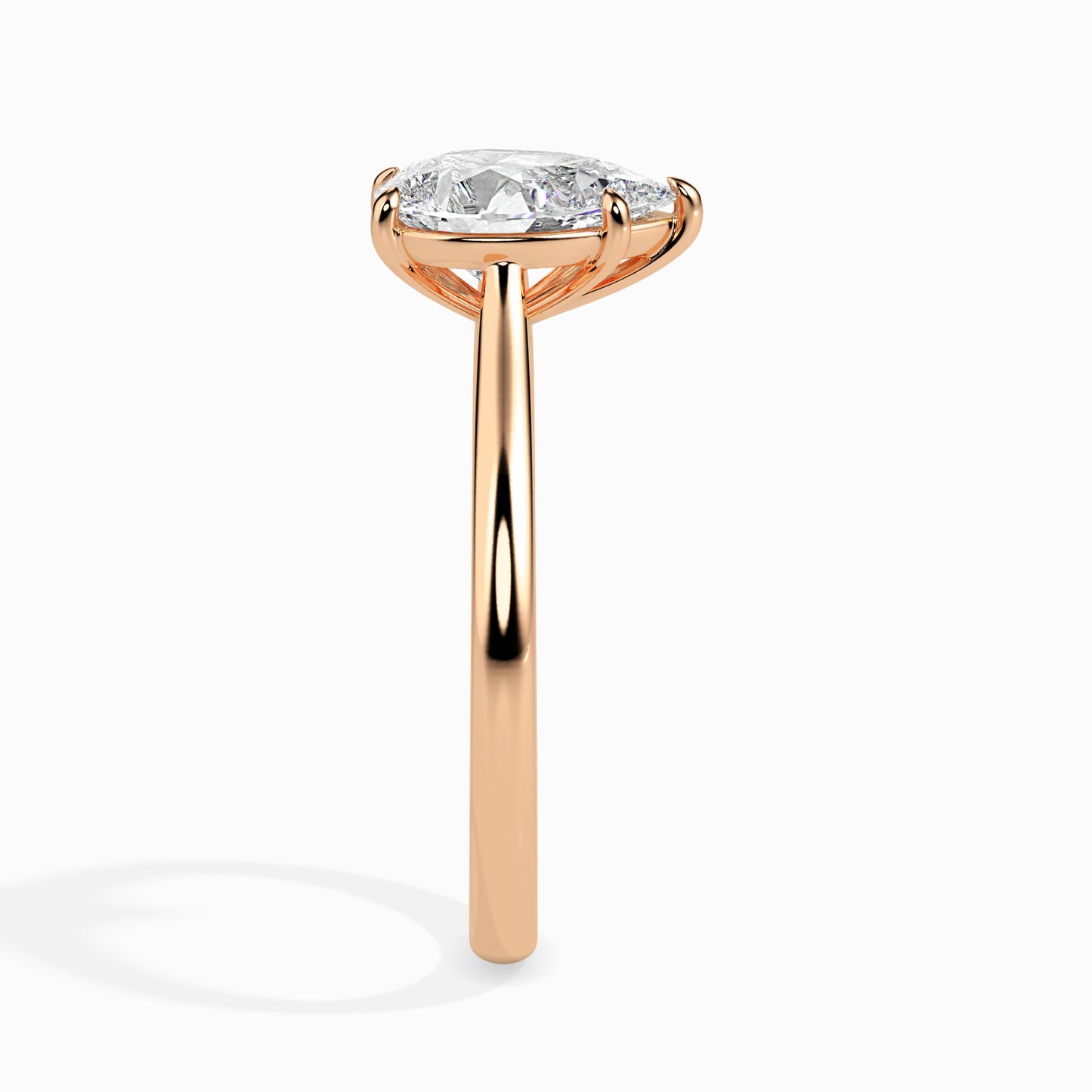 Teardrop Beauty: 1.03 ct Pear-Shaped Diamond, 3.42kt Gold Setting