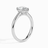 Lab Grown Diamond 1.03 CT Pear Cut Centre Solitaire Ring in 14K Gold, IGI Certified & Customizable