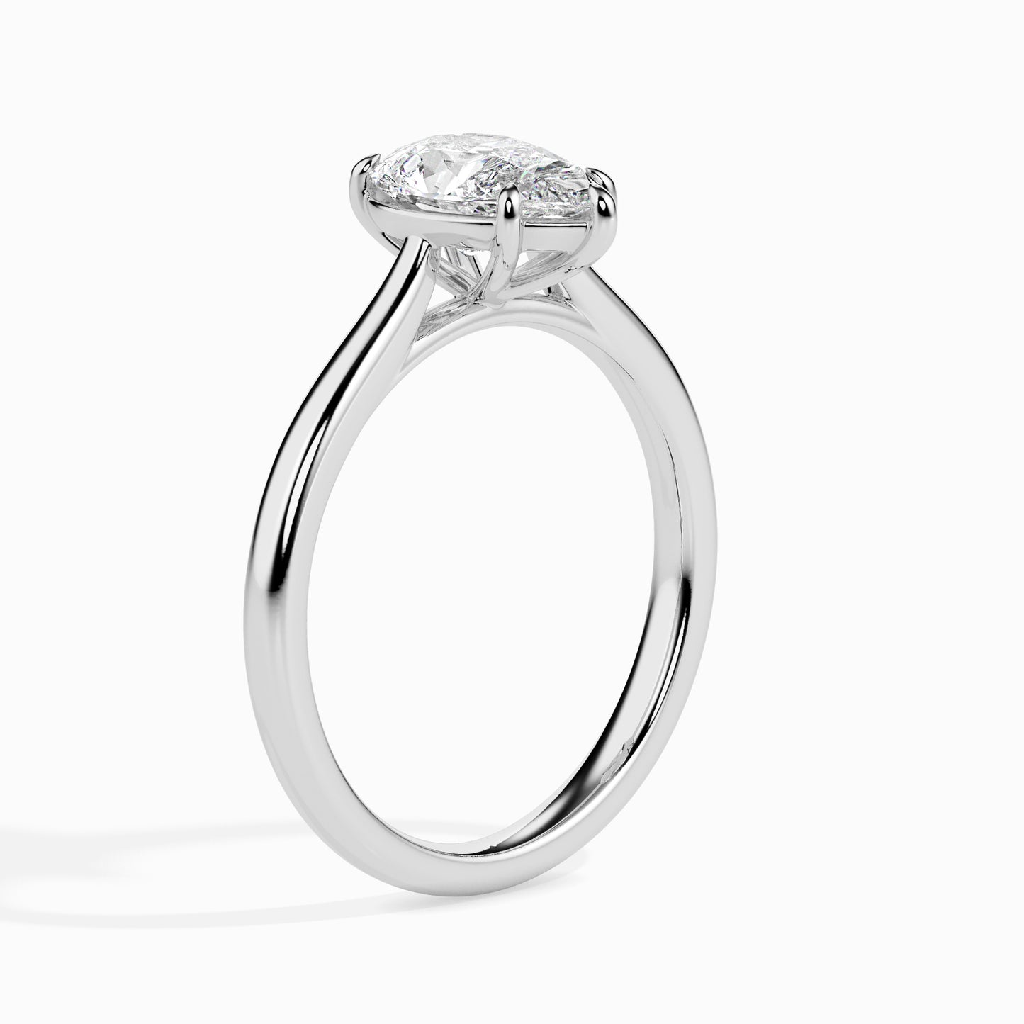 Teardrop Beauty: 1.03 ct Pear-Shaped Diamond, 3.42kt Gold Setting