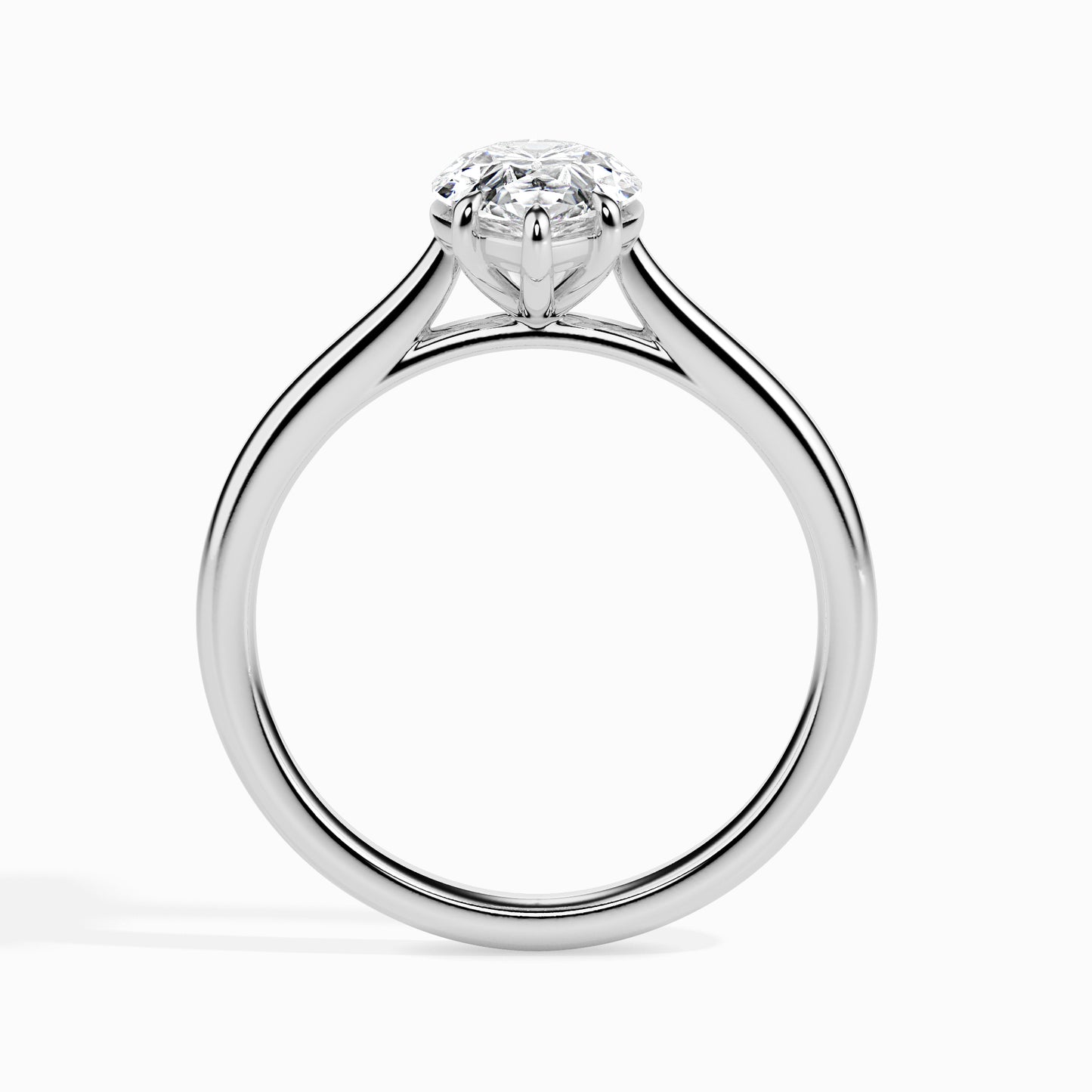 Teardrop Beauty: 1.03 ct Pear-Shaped Diamond, 3.42kt Gold Setting