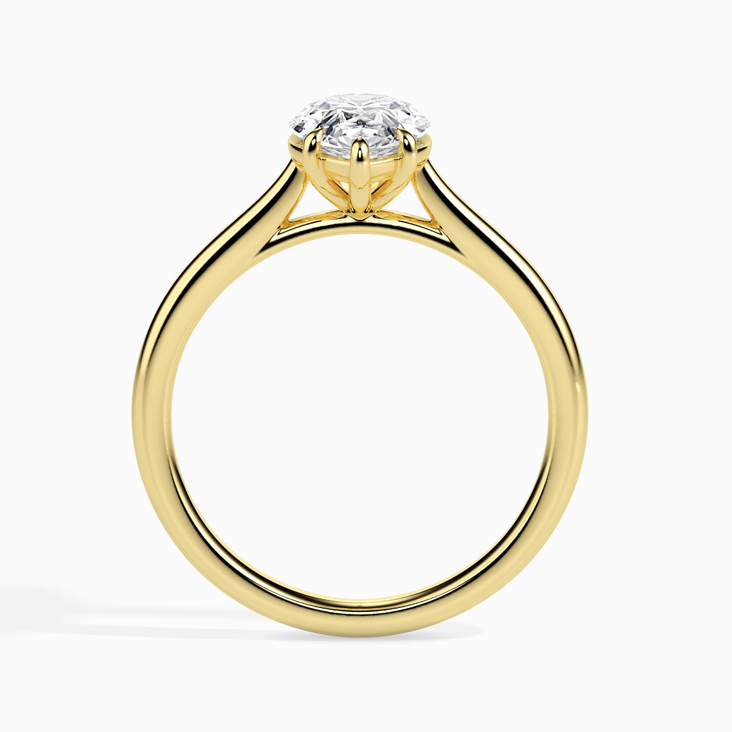 Teardrop Beauty: 1.03 ct Pear-Shaped Diamond, 3.42kt Gold Setting
