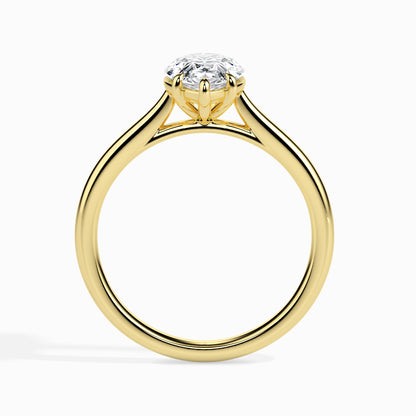 Teardrop Beauty: 1.03 ct Pear-Shaped Diamond, 3.42kt Gold Setting
