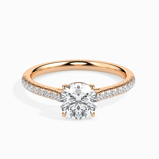 Warm Embrace: 1.33 ct Diamond Ring in Unique 2.82kt Gold