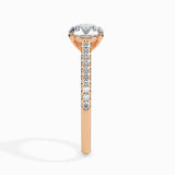 Lab Grown Diamond 1.00 CT Centre Solitaire with 0.33 CT Side Diamonds Ring in 14K Gold | IGI Certified & Customizable
