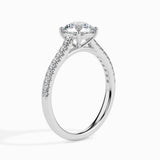 Lab Grown Diamond 1.00 CT Centre Solitaire with 0.33 CT Side Diamonds Ring in 14K Gold | IGI Certified & Customizable