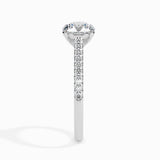 Lab Grown Diamond 1.00 CT Centre Solitaire with 0.33 CT Side Diamonds Ring in 14K Gold | IGI Certified & Customizable