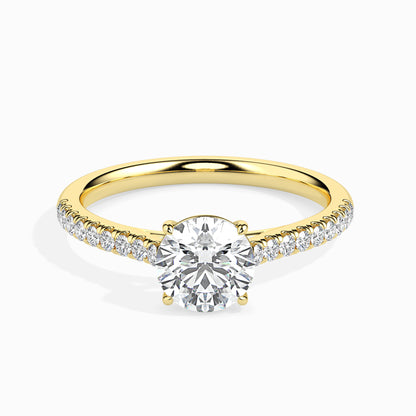 Warm Embrace: 1.33 ct Diamond Ring in Unique 2.82kt Gold