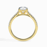 Lab Grown Diamond 1.00 CT Centre Solitaire with 0.33 CT Side Diamonds Ring in 14K Gold | IGI Certified & Customizable