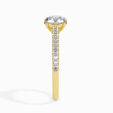 Lab Grown Diamond 1.00 CT Centre Solitaire with 0.33 CT Side Diamonds Ring in 14K Gold | IGI Certified & Customizable