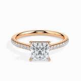 Lab Grown Diamond 1.00 CT Centre Solitaire with 0.22 CT Side Diamonds in 14K Gold | IGI Certified & Customizable