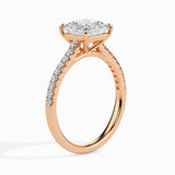 Lab Grown Diamond 1.00 CT Centre Solitaire with 0.22 CT Side Diamonds in 14K Gold | IGI Certified & Customizable