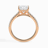 Lab Grown Diamond 1.00 CT Centre Solitaire with 0.22 CT Side Diamonds in 14K Gold | IGI Certified & Customizable
