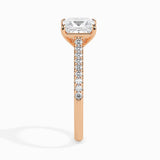 Lab Grown Diamond 1.00 CT Centre Solitaire with 0.22 CT Side Diamonds in 14K Gold | IGI Certified & Customizable