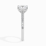 Lab Grown Diamond 1.00 CT Centre Solitaire with 0.22 CT Side Diamonds in 14K Gold | IGI Certified & Customizable