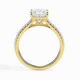 Lab Grown Diamond 1.00 CT Centre Solitaire with 0.22 CT Side Diamonds in 14K Gold | IGI Certified & Customizable