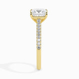 Lab Grown Diamond 1.00 CT Centre Solitaire with 0.22 CT Side Diamonds in 14K Gold | IGI Certified & Customizable