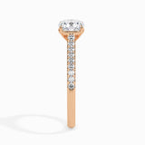 Golden Hues: Lab Grown Diamond 1. CT Center Solitaire 0.22 CT Side Diamonds Ring in 14K Gold -  IGI Certified & Customizable