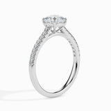 Golden Hues: Lab Grown Diamond 1. CT Center Solitaire 0.22 CT Side Diamonds Ring in 14K Gold -  IGI Certified & Customizable