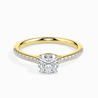 Golden Hues: 1.3 ct Diamond Ring with a 2.81kt Gold Glow