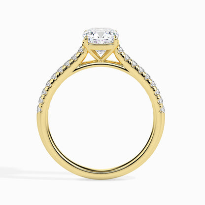 Golden Hues: 1.3 ct Diamond Ring with a 2.81kt Gold Glow