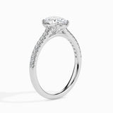 Lab Grown Diamond 1 CT Oval Solitaire Ring with 0.22 CT Side Stones in 14K Gold – IGI Certified & Customizable Fine Jewelry"