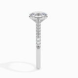 Lab Grown Diamond 1 CT Oval Solitaire Ring with 0.22 CT Side Stones in 14K Gold – IGI Certified & Customizable Fine Jewelry"