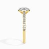 Lab Grown Diamond 1 CT Oval Solitaire Ring with 0.22 CT Side Stones in 14K Gold – IGI Certified & Customizable Fine Jewelry"