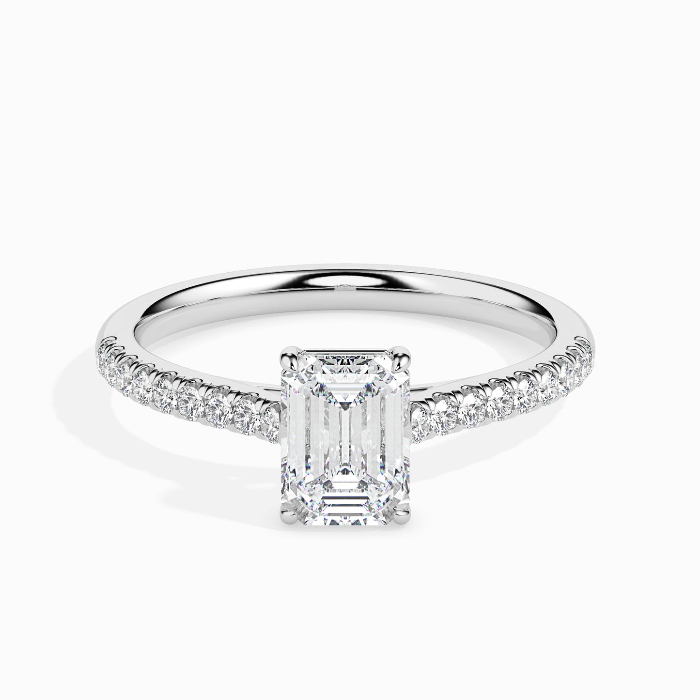 Warm Embrace: 1.31 ct Emerald Diamond Ring in Unique 2.87kt Gold