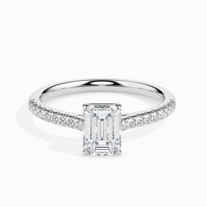Warm Embrace: 1.31 ct Emerald Diamond Ring in Unique 2.87kt Gold